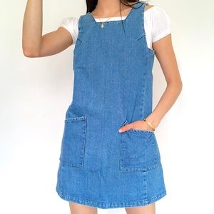 Vintage Dresses - Super Cute 90s Vintage Denim Dress Vintage Dresses - Super Cute 90s Vintage Denim Dress